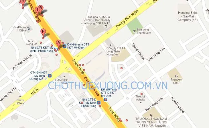 Cho thuê mặt bằng đất Phạm Hùng, Mễ Trì, Hà Nội, dt 10000m2