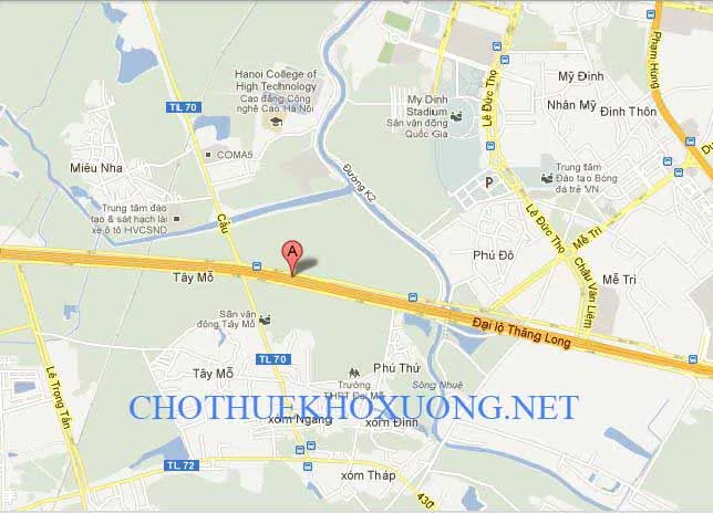 Cho thuê mặt bằng đất mặt Đại Lộ Thăng Long, Hoài Đức, Hà Nội